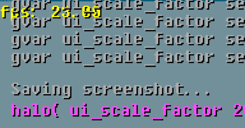 Console Output (8x Scaling)
